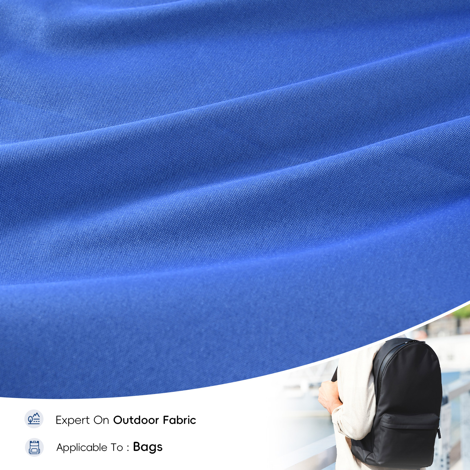 200D PVC Polyester Oxford Bag Fabric Blue